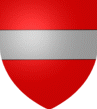 De gueules à la fasce d'argent